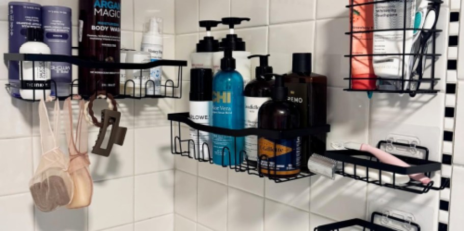 Shower Storage Caddy 5-Piece Set Only $9.99 on Amazon (Reg. $28)