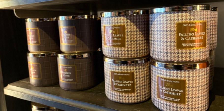 Bath & Body Works 3-Wick Candles Only $12.95 – Even NEW Fall & Halloween Scents!