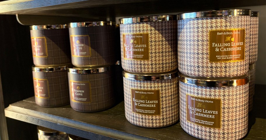 Bath & Body Works 3-Wick Candles Only $12.95 – Even NEW Fall & Halloween Scents!