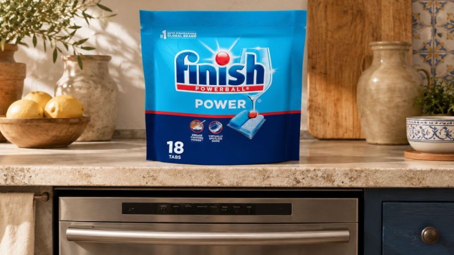 Finish Power Dishwasher Pods 18-Count Just $2.94 After Walmart Cash