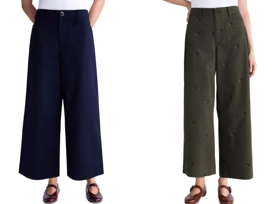 Stock images of two women wearing Free Assembly Pants