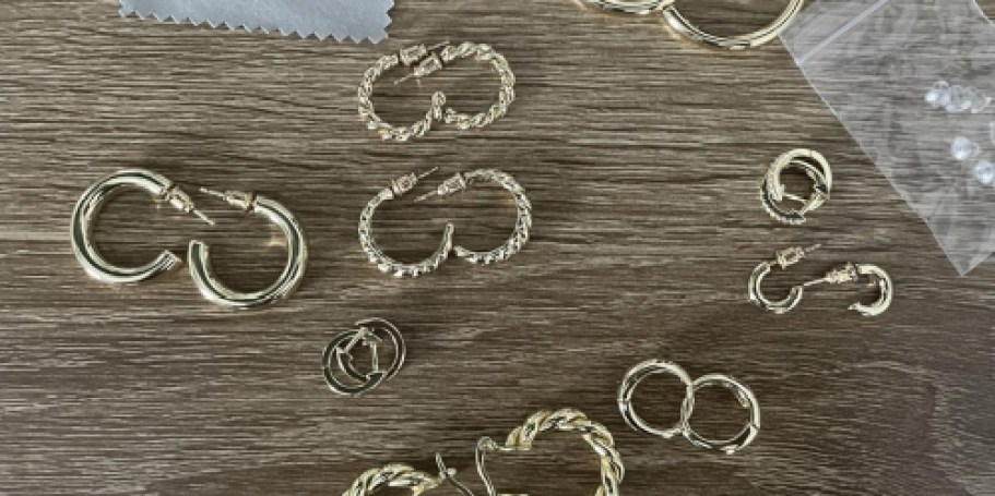 Hoop & Stud Earring Multi-Piece Sets Just $6.99 on Amazon