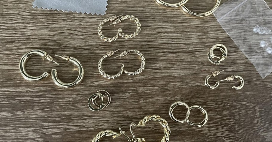 Hoop & Stud Earring Multi-Piece Sets Just $6.99 on Amazon