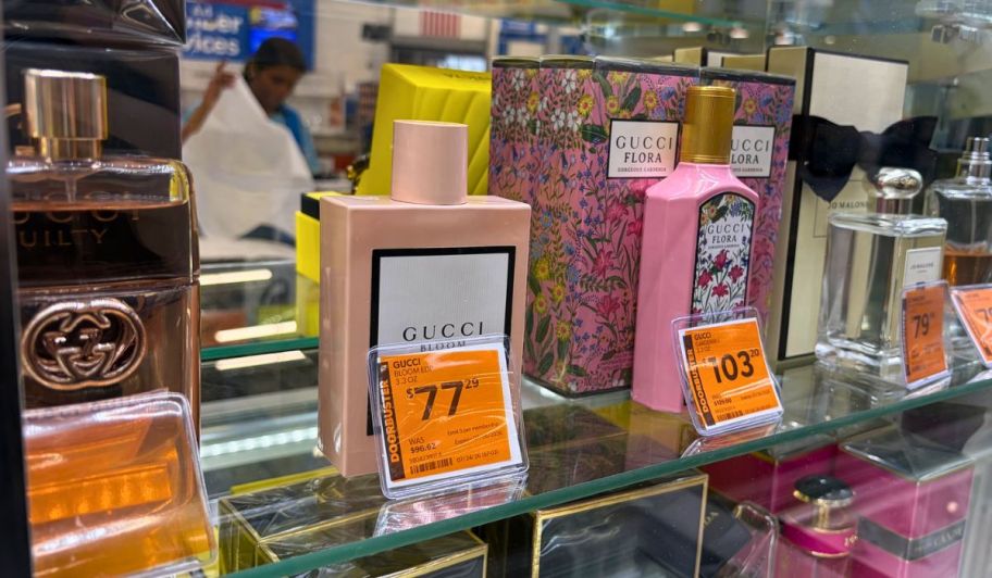 Gucci perfumes on display at the Sams club store