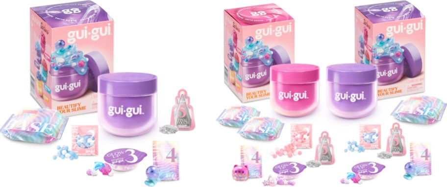 purple and pink Gui Gui Slime Kits