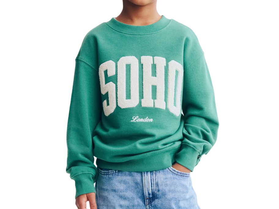 H&M Printed Crew-neck Sweatshirt