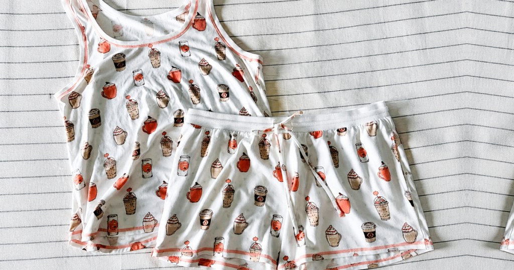 Way To Celebrate Halloween Women's Hacci Knit Tank Top & Shorts Pajama Set