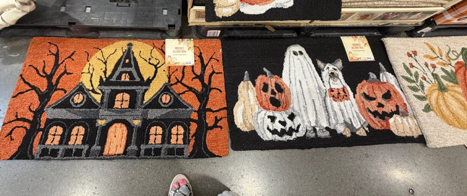Halloween and Fall Hooked Accent Rugs
