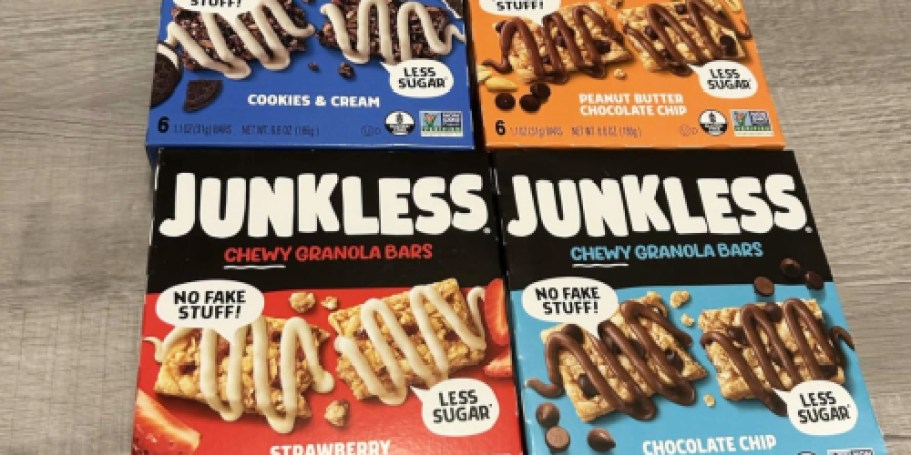 Junkless Chewy Granola Bars 24-Pack Only $10 Shipped for Prime Members