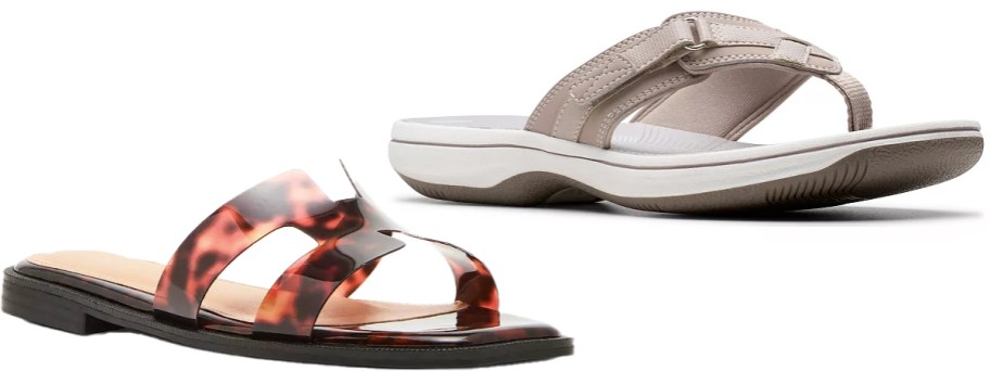 brown and tan pairs of sandals