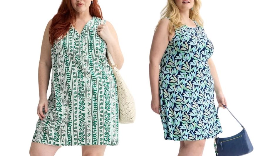Kohls plus size dresses in blue patterns