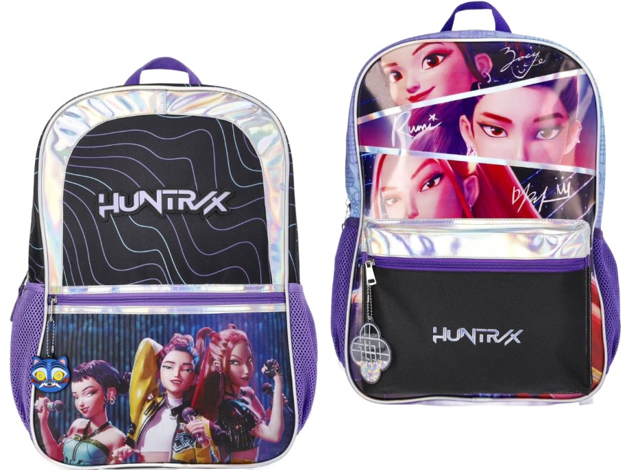 Stock images of two Kpop Demon Hunter Backpacks