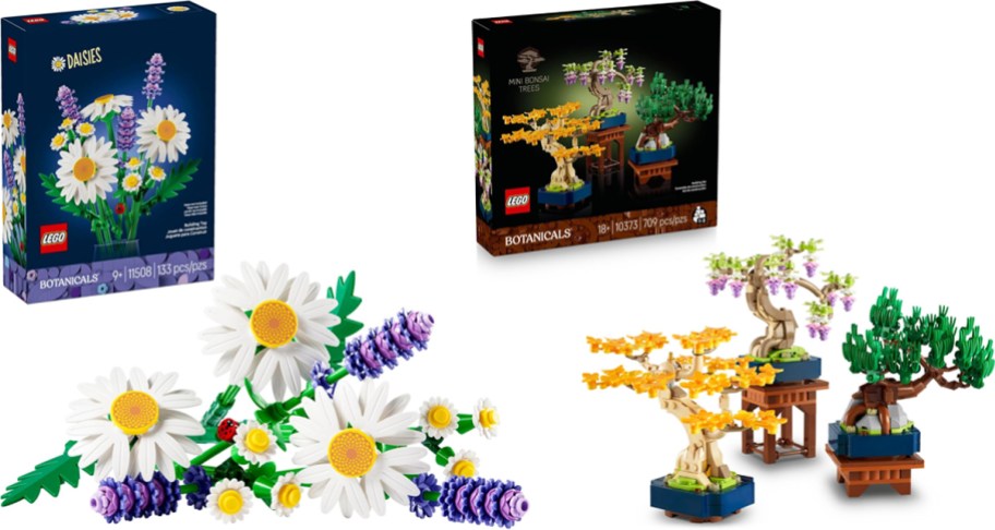 lego daisy and bonsai tree sets