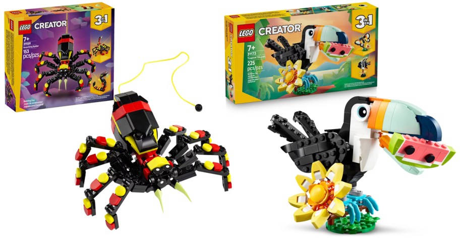 lego spider and toucan sets