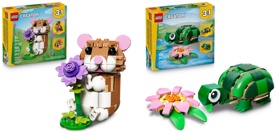 hamster and turtle lego sets