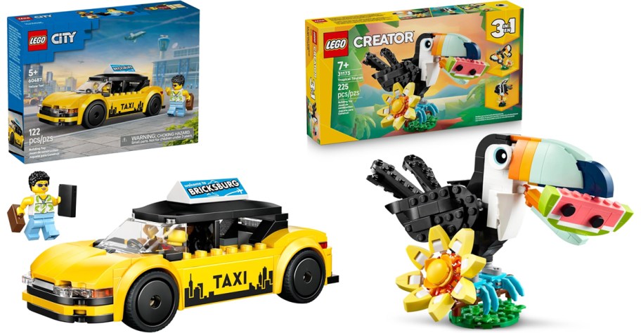 taxi and toucan lego sets