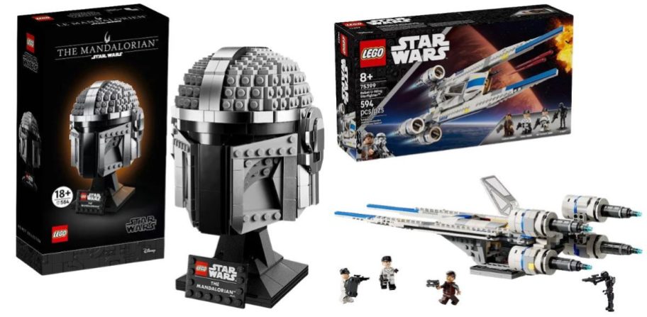 LEGO Star Wars The Mandalorian Helmet and Rebel U-Wing Starfighter