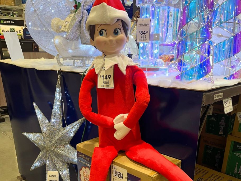 A Giant Elf on the Shelf at Lowe's