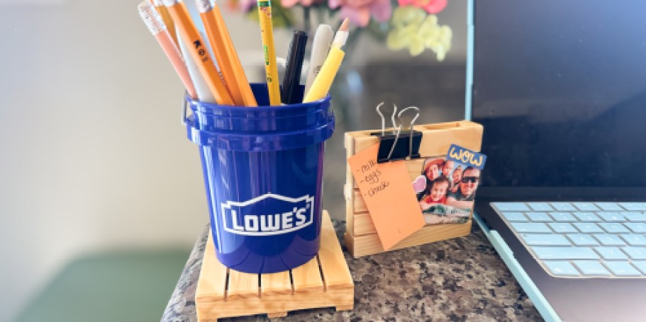 Lowe’s Has Mini Pallet Coasters & We’re Obsessed (They’re Even Mini Bucket-Sized!)