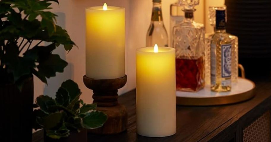 2 Luminara Flameless LED Candles
