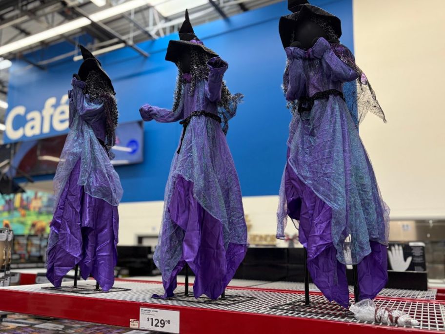 Member's Mark 3 Pre-Lit Animated Witches on display in store
