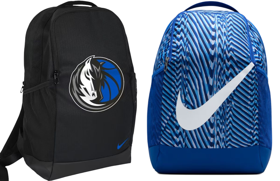 Stock images of two Nike backpacks