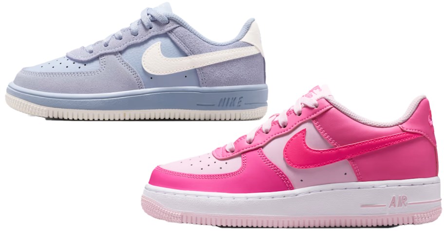 light blue and pink nike sneakers