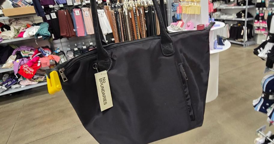A Black No Boundaries Tote Bag