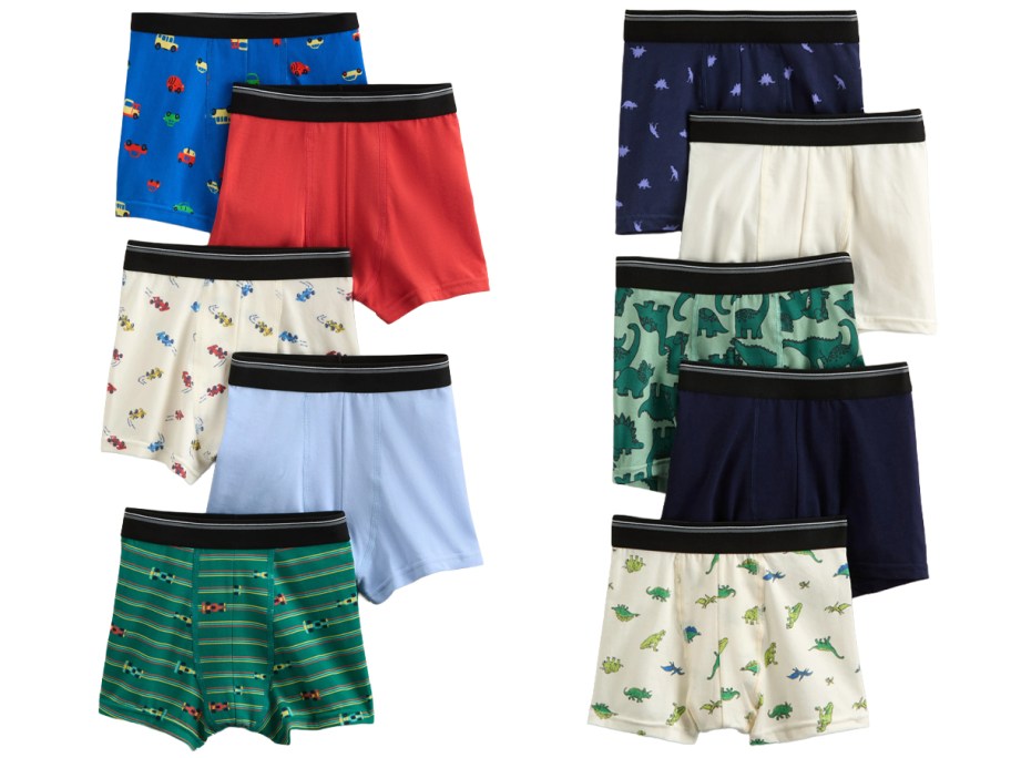 Nordstrom Kids' Assorted 5-Pack Stretch Cotton Boxer Briefs