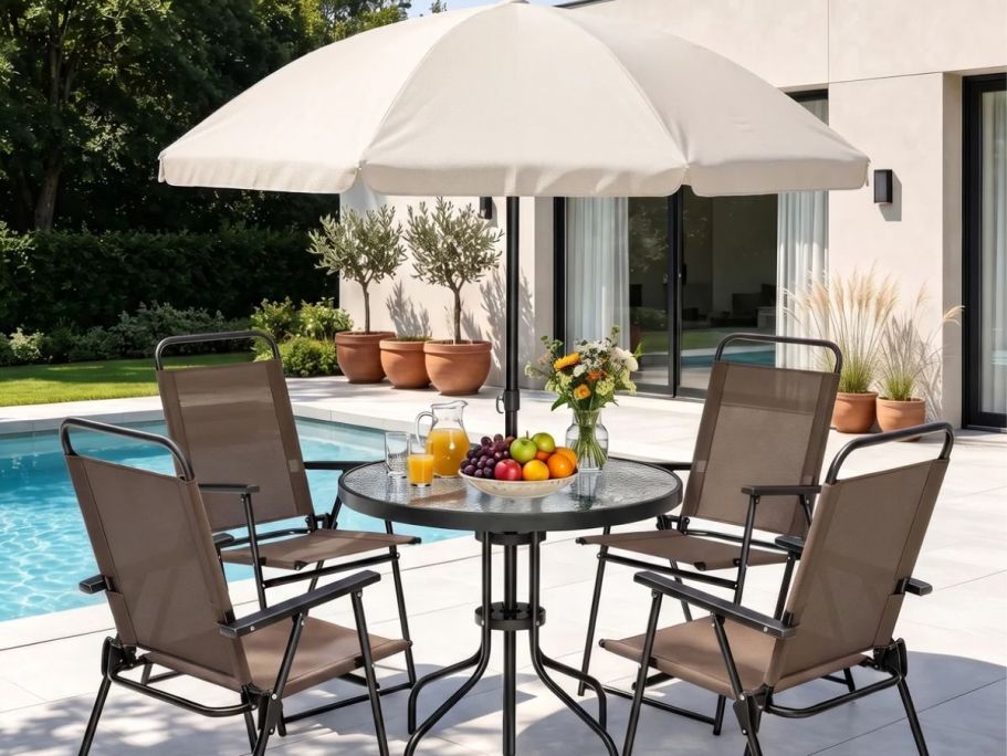 Up to 75% Off Wayfair Patio Furniture + FREE Shipping | Dining Set Just $141.99 Shipped