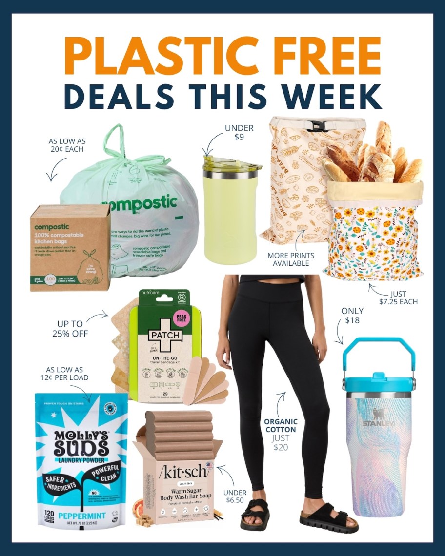 plastic free deals this week collage graphic