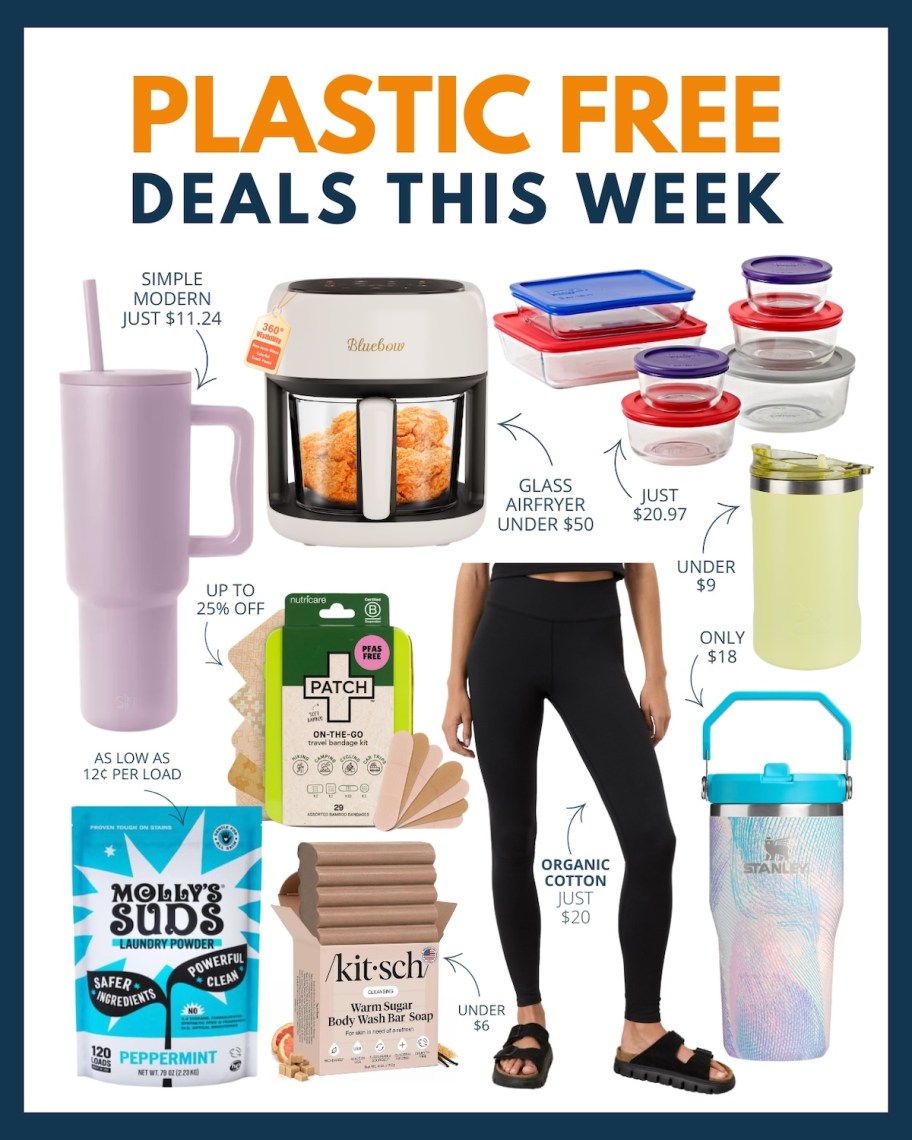 plastic free deals this week collage graphic