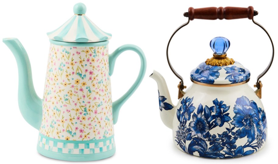 إبريق شاي سيراميك Posie Patch وغلاية شاي Royal English Garden سعة 2 لتر