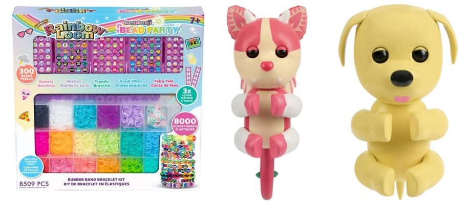Rainbow Loom Beadmoji Design Station Bracelets and Fingerlings X Adopt Me Strawberry Shortcake Bat Dragon and dog
