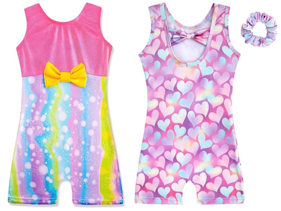Rainbow and Hearts Leotards