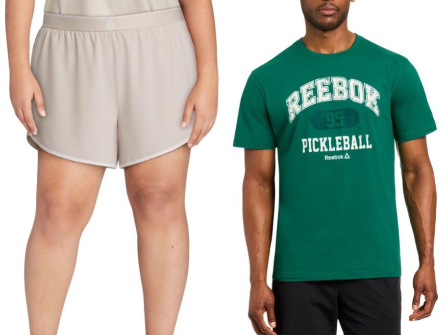 Reebok woman and men shorts and tshirt