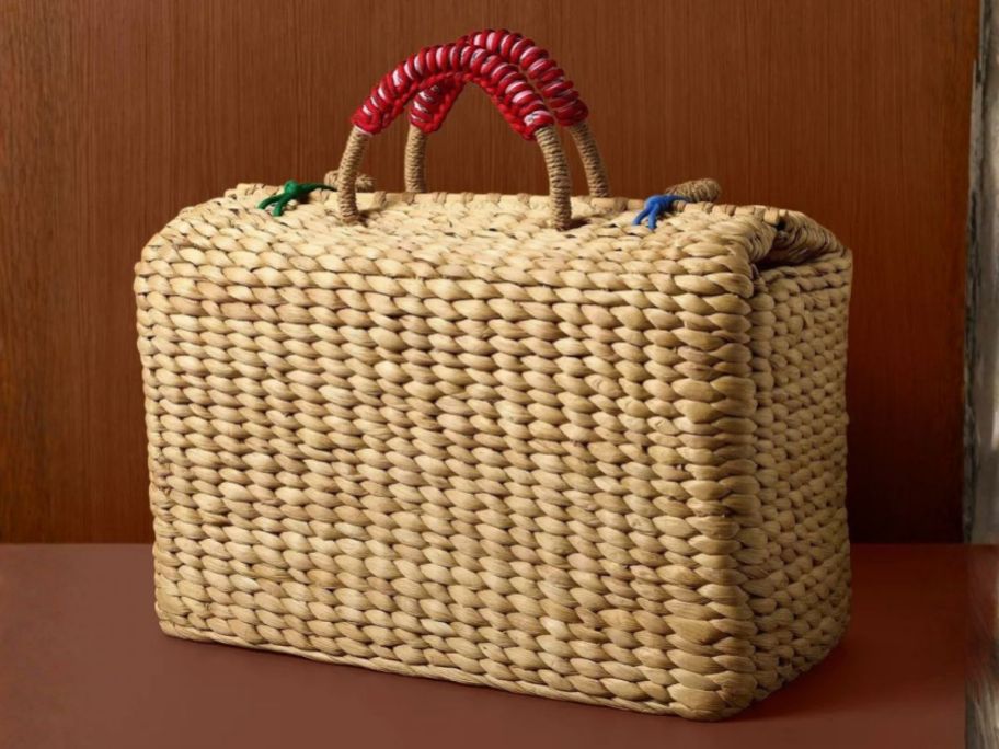 Rosie Assoulin x Target Woven Weekender Tote Handbag on display