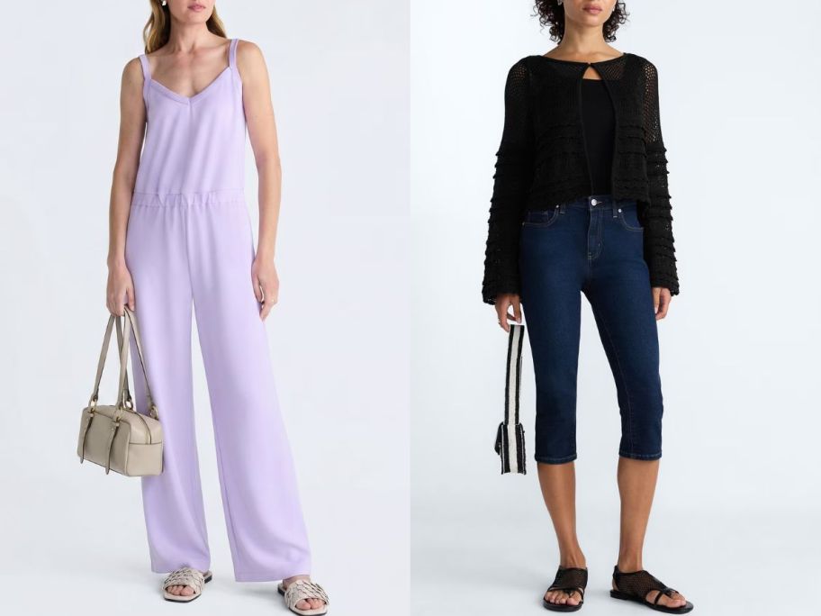 Stock images of two women wearing Scoop clothing from Walmart