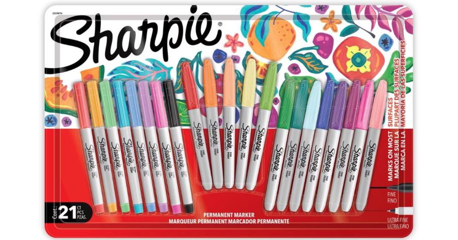 A 21-Count set of Sharpie Markers