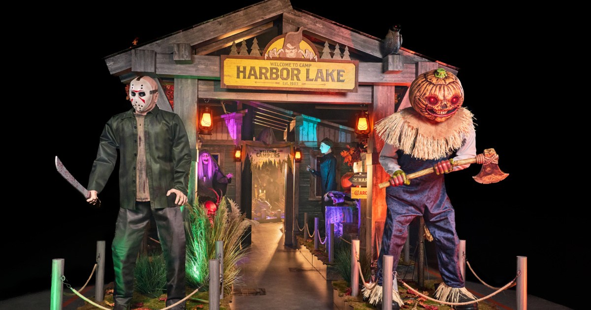 Camp Harbor Lake Spirit Halloween in-store display
