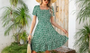 Square Neck Smocked Dress Only $9.99 on Amazon (Reg. $30)