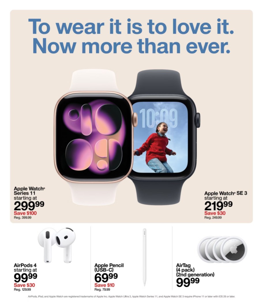 page from Target ad
