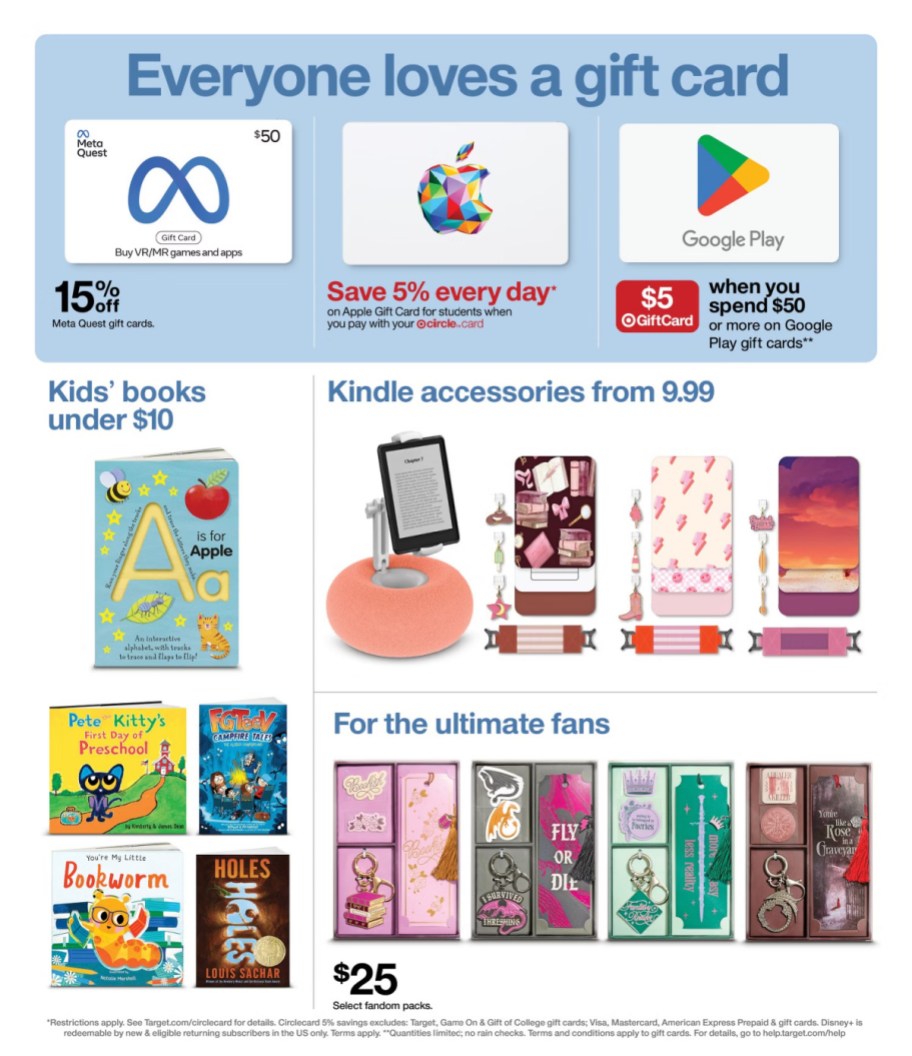 page from Target ad
