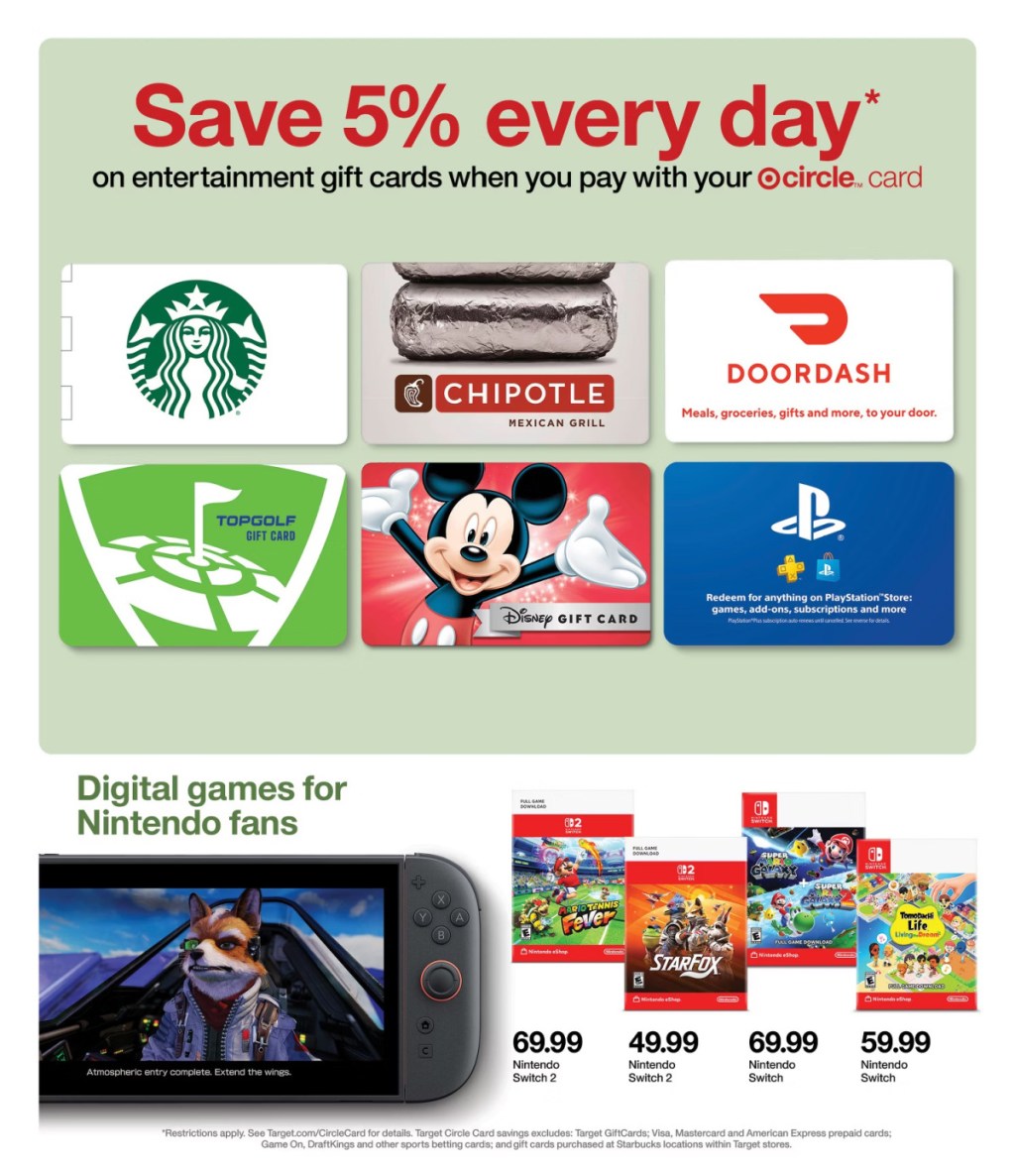 page from Target ad