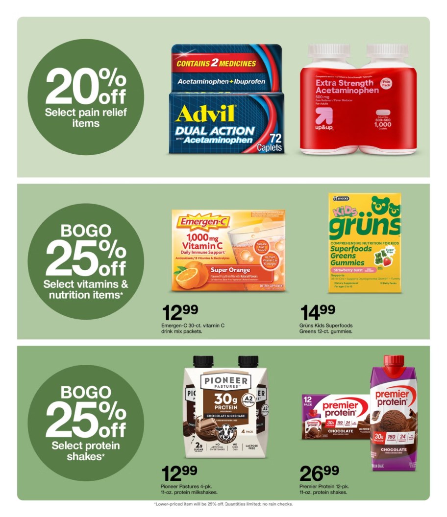 page from Target ad