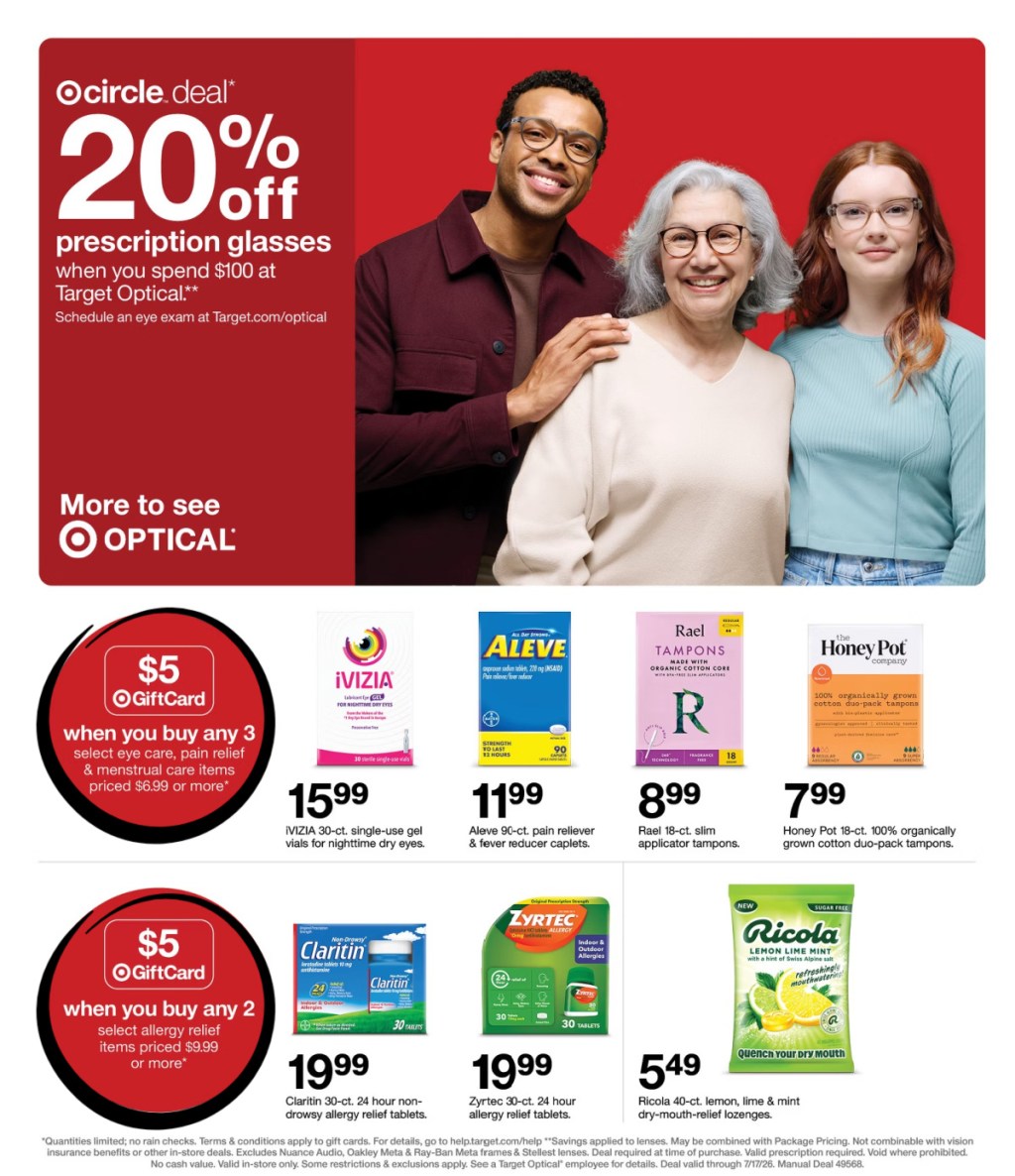 page from Target ad