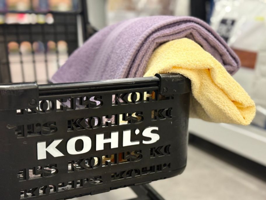 Two The Big One Bath Towels in a kohl's shopping cart