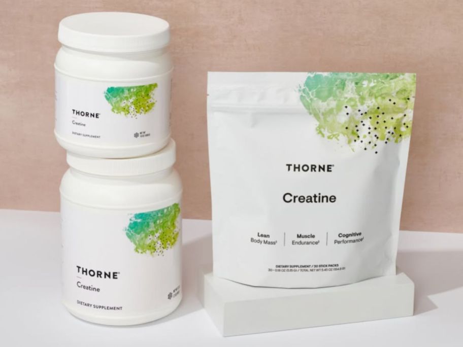 3 siZes of Thorne Creatine