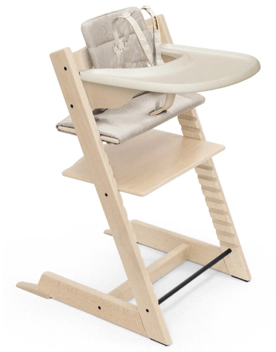 stokke highlight in light wood on white background