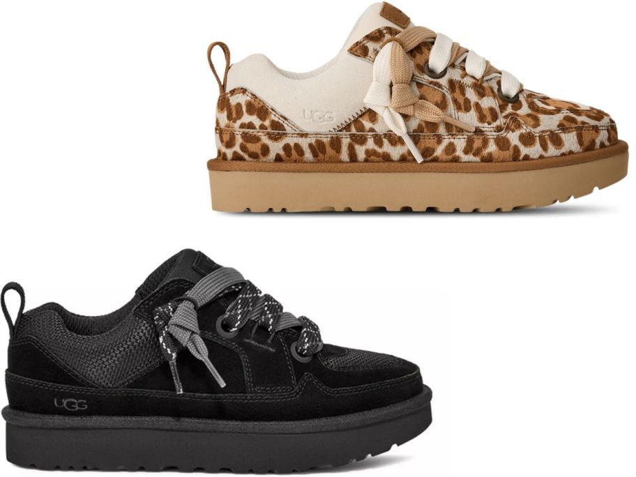 Stock images of UGG Lo Lowmel and Lowmel women's sneakers